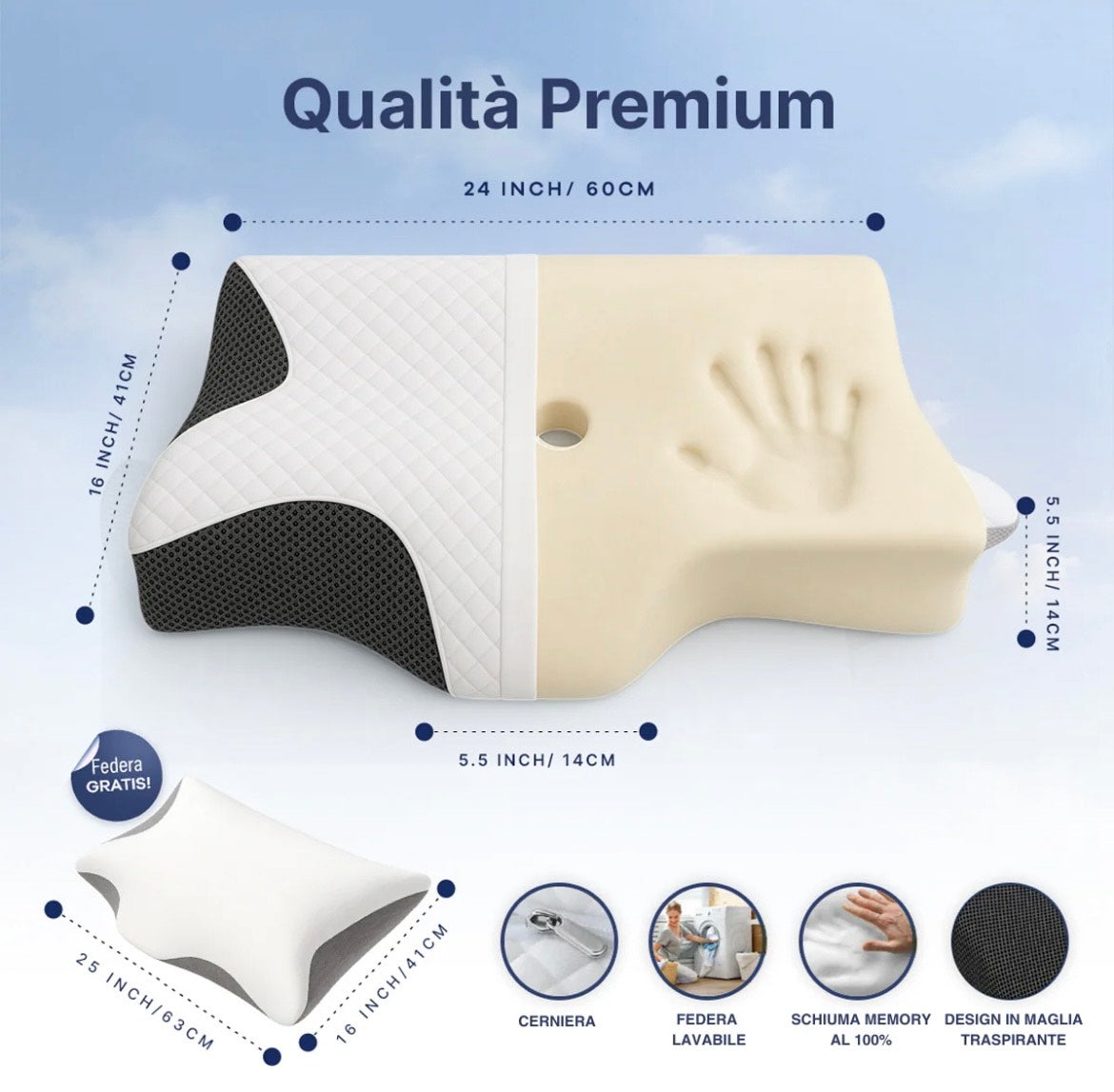 OrthoSleep™ - Sollievo Cervicale Nero